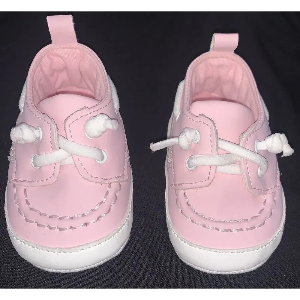 Pink Sperry baby boat shoes(Size 2 Sperry 3 -6 Months) NEW